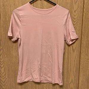 Peach colored short sleev